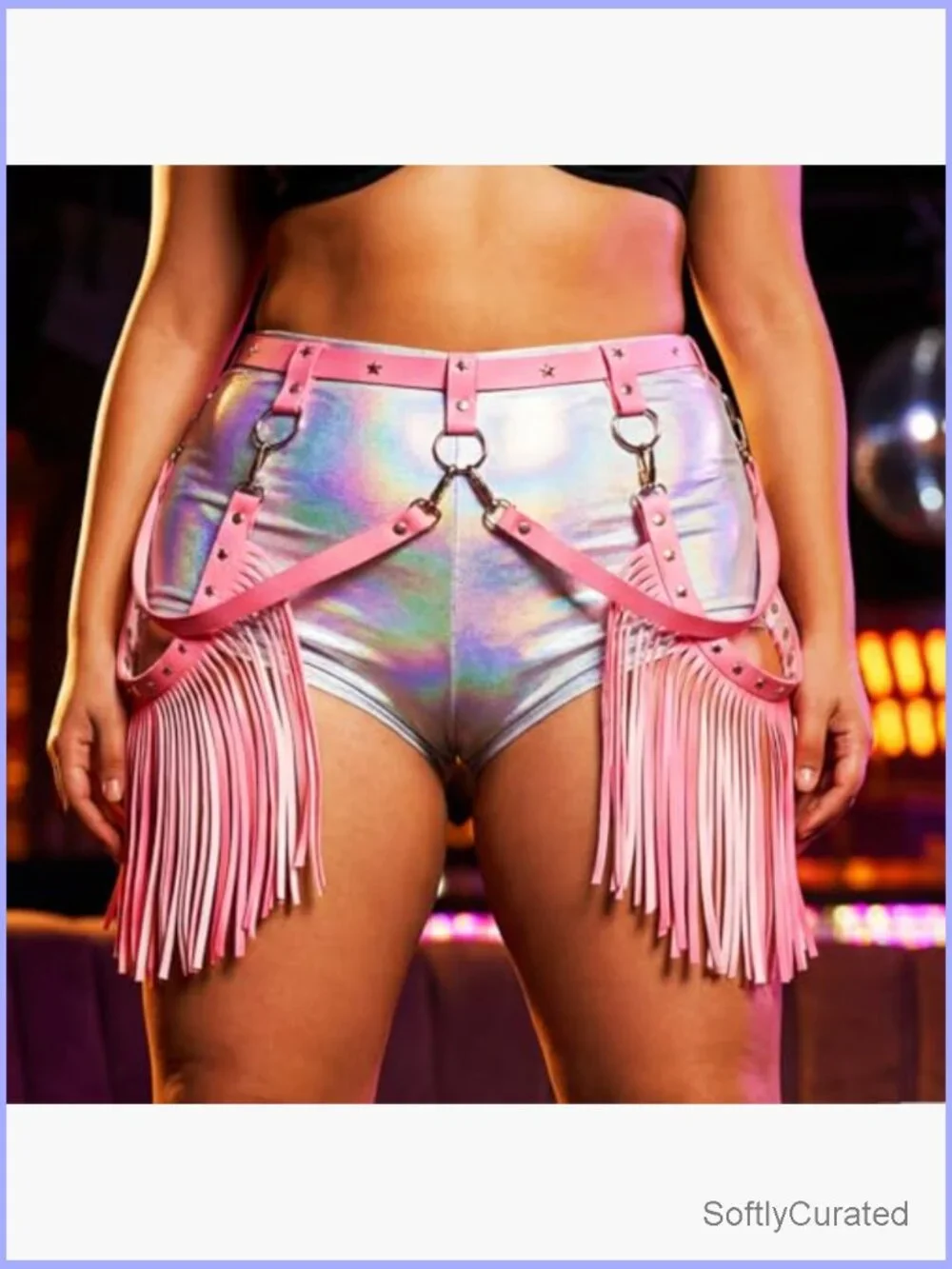 Fringe Cowgirl Western Belt PU Leather Tassel Rave Belt Adjustable
